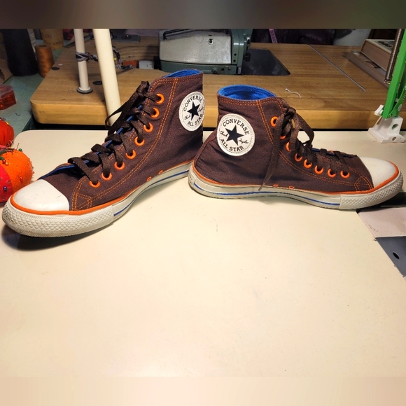 Rare Brown orange trim Chuck Taylor Converse size 9 men 11 women - Picture 4 of 7